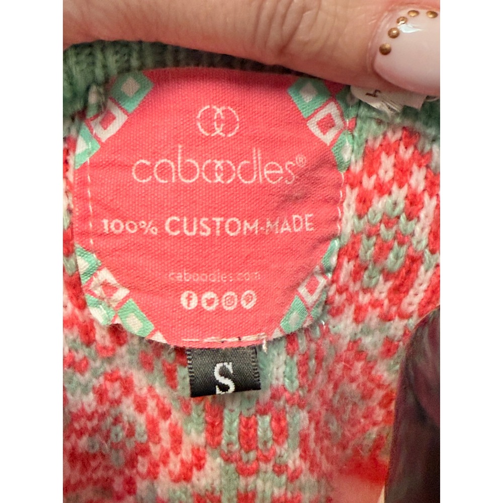 Caboodles Christmas Holiday Sweater Small Retro 90s Fair Isle Knit - Picture 3 of 3